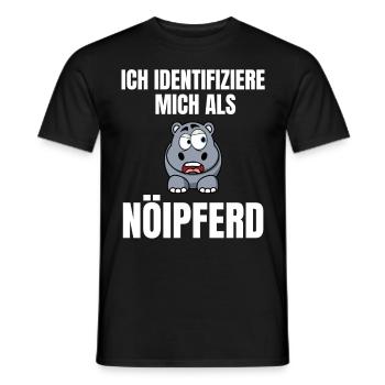 Gelangweiltes Nilpferd / Nölpferd / Keinen Bock - Männer T-Shirt - Schwarz - Vorne - AI Model Male 178 light (178cm)