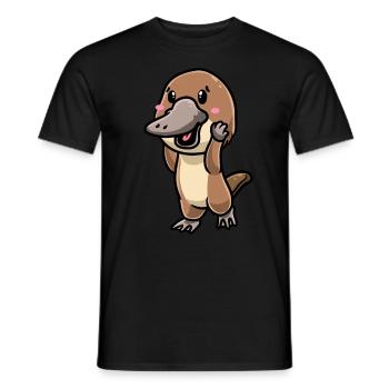 Émoticône ornithorynque de Kawaii - T-shirt homme - noir - Devant - AI Model Male 178 light (178cm)