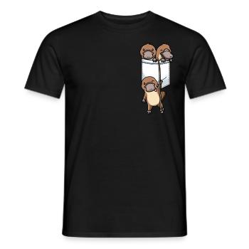 Schnabeltier In Einer Tasche Schnabeltiere - Männer T-Shirt - Schwarz - Vorne - AI Model Male 178 light (178cm)