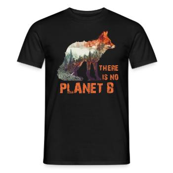 There is no Planet B Earth Day Mission Erde - Men's T-Shirt - black - Front - AI Model Male 178 light (178cm)