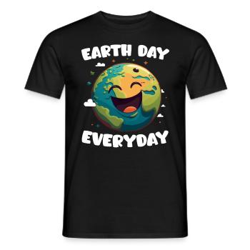 Environmentalists Earth Day Mission Earth Environment - Men's T-Shirt - black - Front - AI Model Male 178 light (178cm)