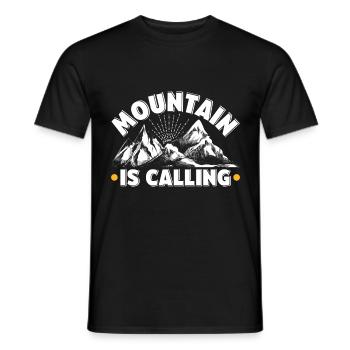 Berg ruft Bergsteiger Wanderer Bergfan - Männer T-Shirt - Schwarz - Vorne - AI Model Male 178 light (178cm)