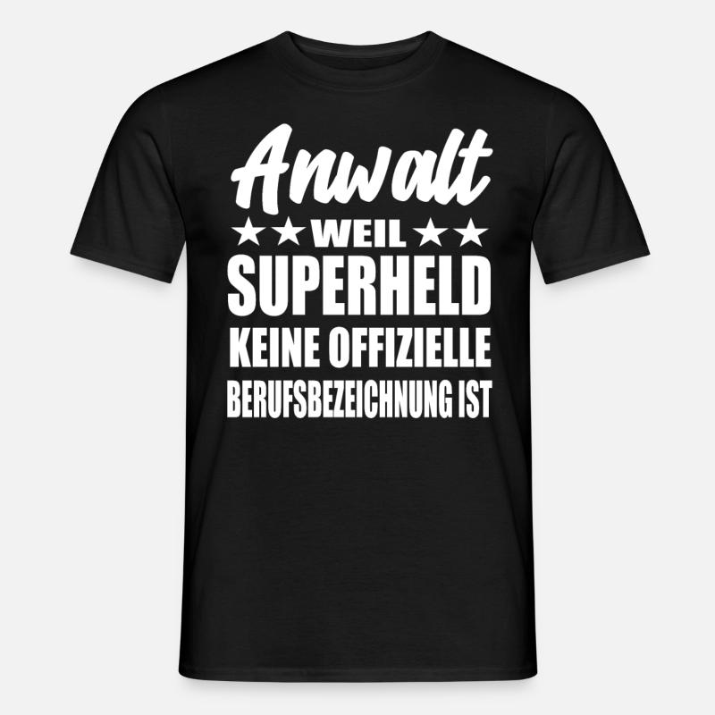 Anwalt Superheld Spruch - Männer T-Shirt - Schwarz