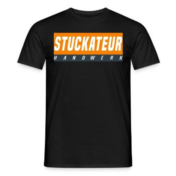 Stuckateur T-Shirt - Männer T-Shirt - Schwarz - Vorne - AI Model Male 178 light (178cm)