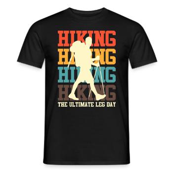 Ultimate Leg Day Mountain Fan Randonnée - T-shirt homme - noir - Devant - AI Model Male 178 light (178cm)