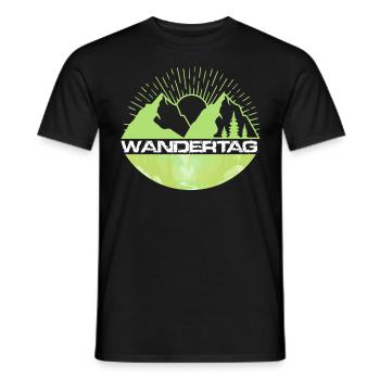 Wandertage Bergfan Wandern Hiking - Männer T-Shirt - Schwarz - Vorne - AI Model Male 178 light (178cm)