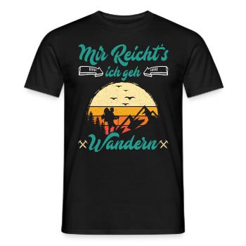 Mir reichts ich geh wandern Bergfan - Männer T-Shirt - Schwarz - Vorne - AI Model Male 178 light (178cm)