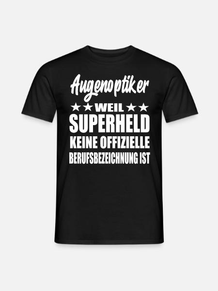 Augenoptiker Superheld Spruch - Männer T-Shirt - Schwarz