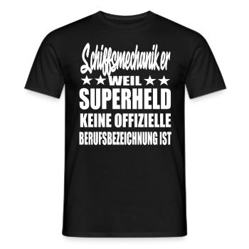 Schiffsmechaiker Superheld Spruch - Männer T-Shirt - Schwarz - Vorne - AI Model Male 178 light (178cm)