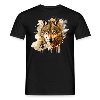 La férocité du loup - T-shirt homme - noir - Devant - AI Model Male 178 light (178cm)