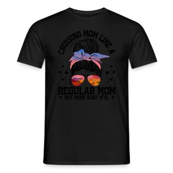 The Smell Of A New Port In The Morning Ship Cruise - Men's T-Shirt - black - Front - AI Model Male 178 light (178cm)