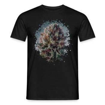 Cannabis Splash - Männer T-Shirt - Schwarz - Vorne - AI Model Male 178 light (178cm)