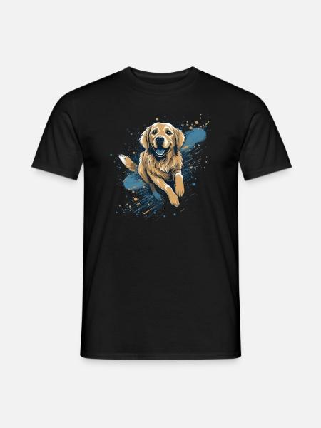 Golden-retriever Dock-Plongée dans l’eau - T-shirt homme - noir