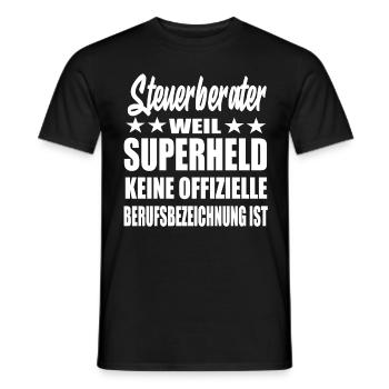 Steuerberater Superheld Spruch - Männer T-Shirt - Schwarz - Vorne - AI Model Male 178 light (178cm)
