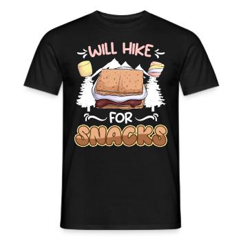 Bergsteiger lustig Bergfan Snack Berge - Männer T-Shirt - Schwarz - Vorne - AI Model Male 178 light (178cm)