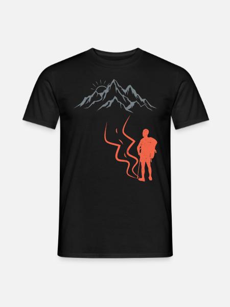 klettern Bergsteiger Wanderer Summit - Männer T-Shirt - Schwarz