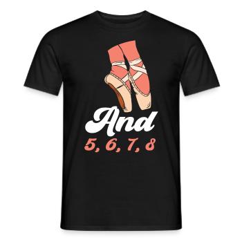Ballet Dancer Dance Girl Ballerina - Men's T-Shirt - black - Front - AI Model Male 178 light (178cm)