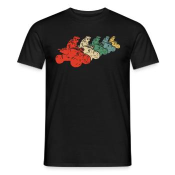 Cool retro Quad ATV Enthusiasts Quad Racers - T-shirt homme - noir - Devant - AI Model Male 178 light (178cm)