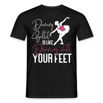 Ballet Dancer Dance Girl Ballerina - Men's T-Shirt - black - Front - AI Model Male 178 light (178cm)