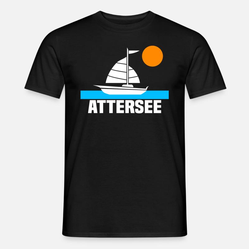 Attersee - Männer T-Shirt - Schwarz