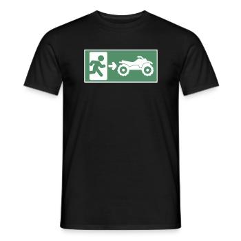 Funny Quad ATV Enthusiasts Quad Racers - T-shirt homme - noir - Devant - AI Model Male 178 light (178cm)