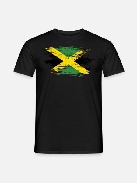 Jamaica flag used - Men's T-Shirt - black