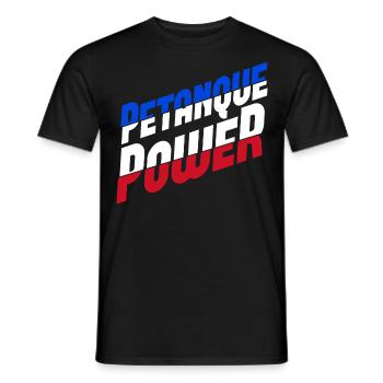 Petanque Power Boule Boccia Spieler - Männer T-Shirt - Schwarz - Vorne - AI Model Male 178 light (178cm)