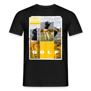 Golf Golf Golfer Sport Hobby Club Vintage - Men's T-Shirt - black - Front - AI Model Male 178 light (178cm)