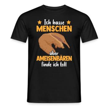 Ameisenbären finde ich toll Ameisenfresser - Männer T-Shirt - Schwarz - Vorne - AI Model Male 178 light (178cm)