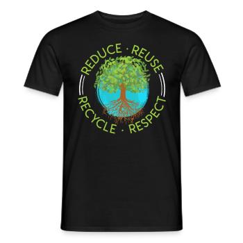 Umweltschützer Rettet die Erde Umweltliebe - Männer T-Shirt - Schwarz - Vorne - AI Model Male 178 light (178cm)