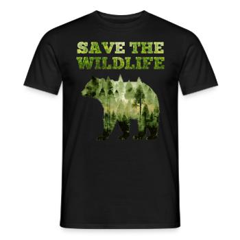 Rette die Erde Umweltschutz Artenschutz Earth Day - Männer T-Shirt - Schwarz - Vorne - AI Model Male 178 light (178cm)