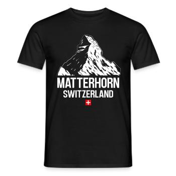 Matterhorn hikers mountain fans climb hiking - Men's T-Shirt - black - Front - AI Model Male 178 light (178cm)