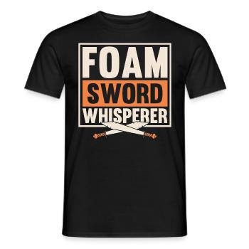 LARP live-action role-playing game - Men's T-Shirt - black - Front - AI Model Male 178 light (178cm)