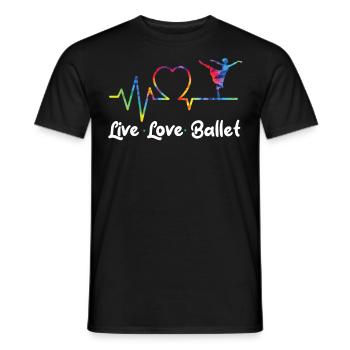 Ballet Danseuse Danse Ballerine - T-shirt homme - noir - Devant - AI Model Male 178 light (178cm)