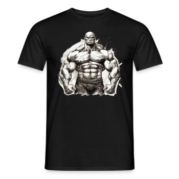 Bodybuilding Bodybuilder Gewichtheben Kraftsport - Männer T-Shirt - Schwarz - Vorne - AI Model Male 178 light (178cm)