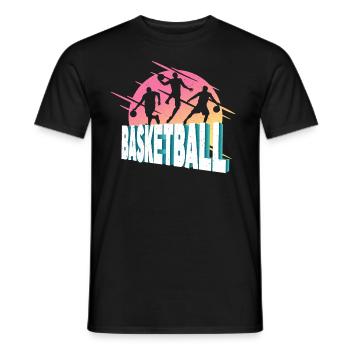 Basketteur Basketteur Joueur de sport Vintage - T-shirt homme - noir - Devant - AI Model Male 178 light (178cm)