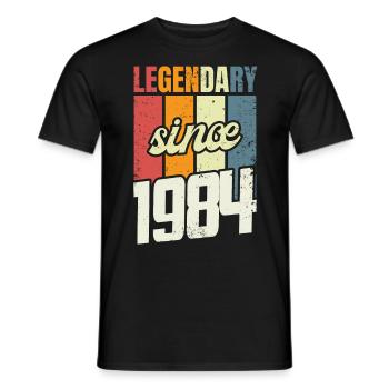 39e anniversaire Niveau 39 ans 1984 Cadeau de décoration - T-shirt homme - noir - Devant - AI Model Male 178 light (178cm)