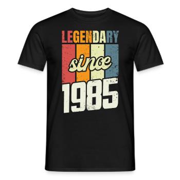 38e anniversaire Niveau 38 ans 1985 Cadeau de décoration - T-shirt homme - noir - Devant - AI Model Male 178 light (178cm)