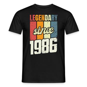 37e anniversaire Niveau 37 ans 1986 Cadeau de décoration - T-shirt homme - noir - Devant - AI Model Male 178 light (178cm)