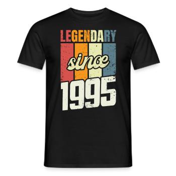 28th Birthday Level 28 Years 1995 - Men's T-Shirt - black - Front - AI Model Male 178 light (178cm)