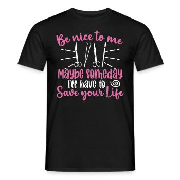 Brain Surgeon Be Nice To Me Neurosurgeon Surgery - Men's T-Shirt - black - Front - AI Model Male 178 light (178cm)