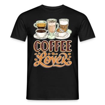 Coffee Coffee Lover Coffee Lover Coffee Mug - Men's T-Shirt - black - Front - AI Model Male 178 light (178cm)