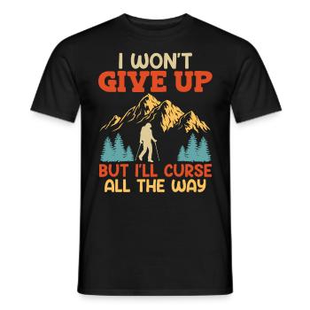 Bergsteiger lustig Bergfan Wandern - Männer T-Shirt - Schwarz - Vorne - AI Model Male 178 light (178cm)