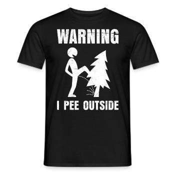 Nature Boys I Pee Outside Randonnée Funny Mountains - T-shirt homme - noir - Devant - AI Model Male 178 light (178cm)