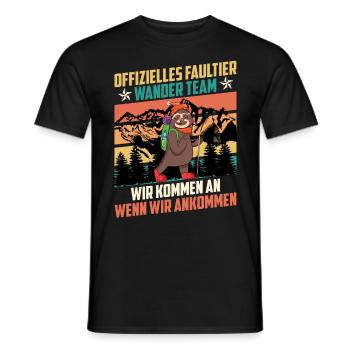 Wanderteam lustig Bergfan Bergsteiger - Männer T-Shirt - Schwarz - Vorne - AI Model Male 178 light (178cm)
