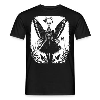 Fairycore Aesthetics Skeleton Fairy Goth Gothic G - Men's T-Shirt - black - Front - AI Model Male 178 light (178cm)