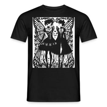 Fairycore Ästhetik Grunge Skelett Fee Goth G - Männer T-Shirt - Schwarz - Vorne - AI Model Male 178 light (178cm)