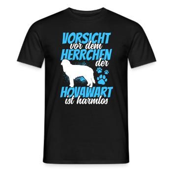 Vorsicht vor dem Hovawart derber Bauernhund - Männer T-Shirt - Schwarz - Vorne - AI Model Male 178 light (178cm)