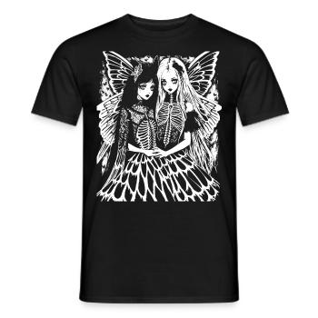 Fairycore Aesthetics Skeleton Fairy Goth Grunge G - Men's T-Shirt - black - Front - AI Model Male 178 light (178cm)