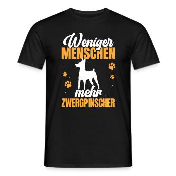 Mehr Zwergpinscher Rehpinscher Pinscher - Männer T-Shirt - Schwarz - Vorne - AI Model Male 178 light (178cm)